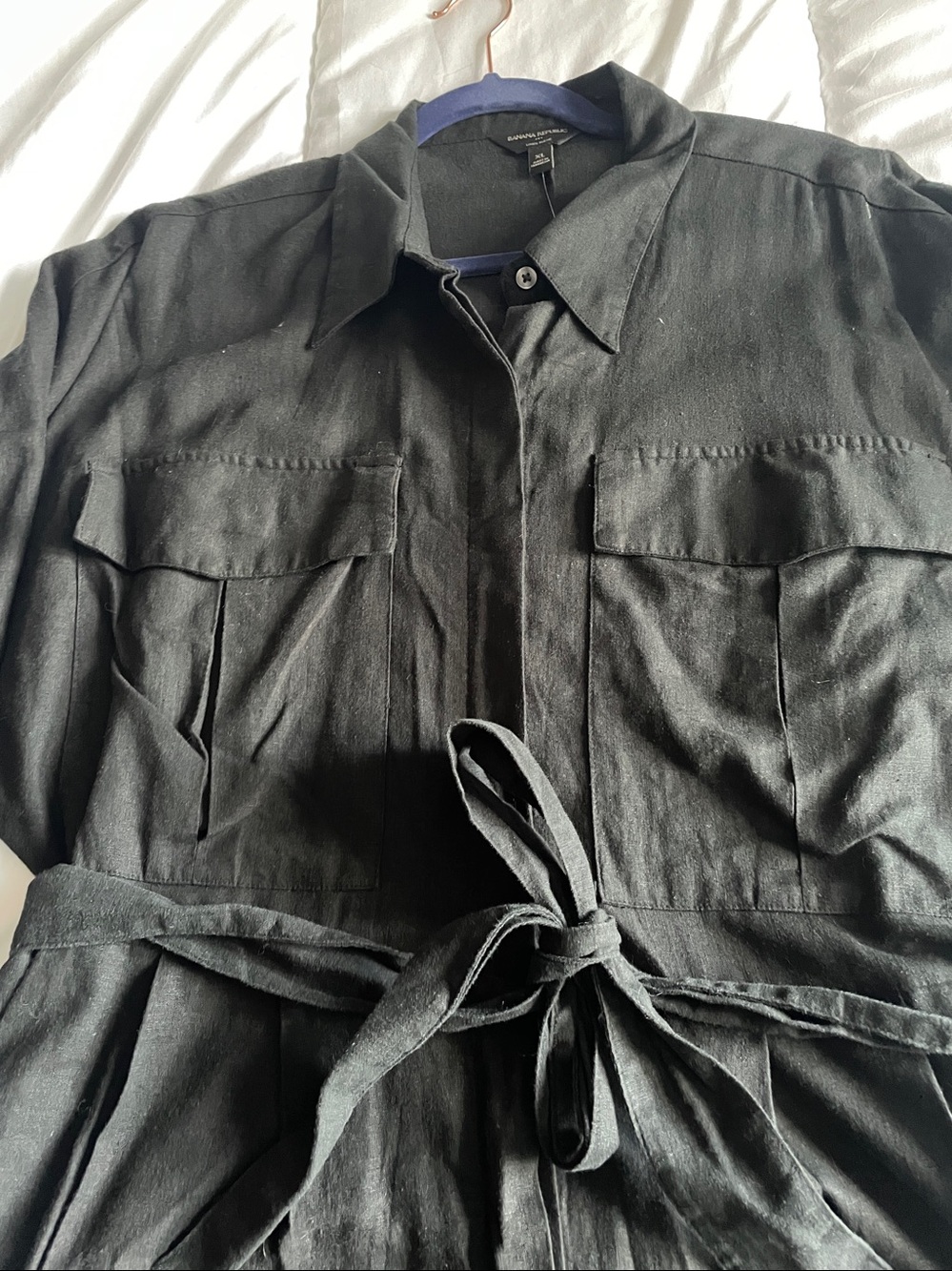 NWT Banana Republic linen-blend shirt dress - Picture 2 of 9
